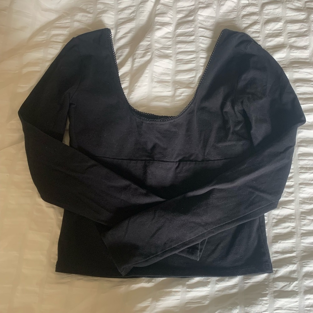 forever 21 black long sleeve top